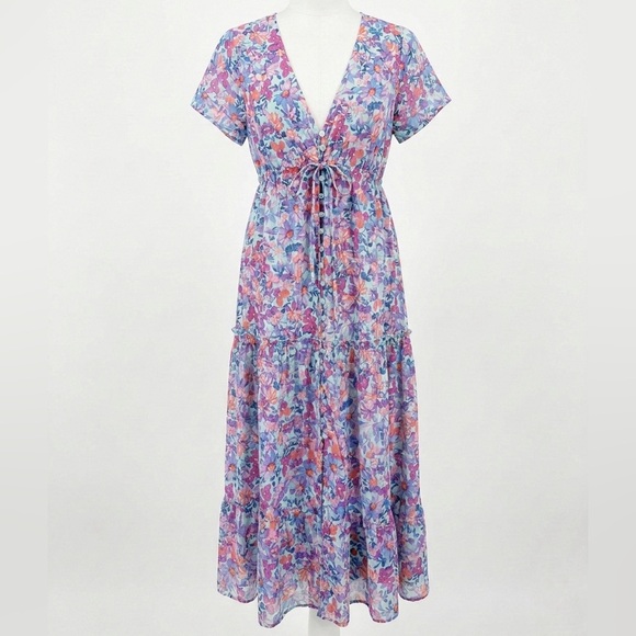 lovestitch Dresses & Skirts - Love Stitch Multicolor Floral Shabby Chic Maxi Dress Loveshack Fancy Boho Spring